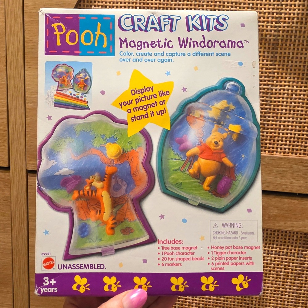 Vintage Disney Winnie the‎ Pooh Magnet Windorama Craft Kit Activity Mattel Y2K